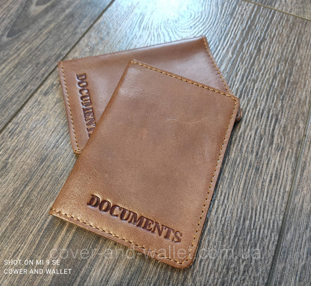 Обкладинка для авто документів та ID паспорта з натуральної шкіри ST Leather Київ - фото 1