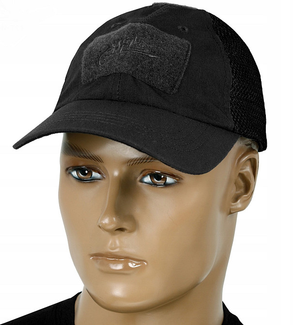 Тактична Бейсболка із сіткою Helikon-Tex "PoliCotton Ripstop" (CZ-BBV-PR-01) Black Нововолинськ - фото 8