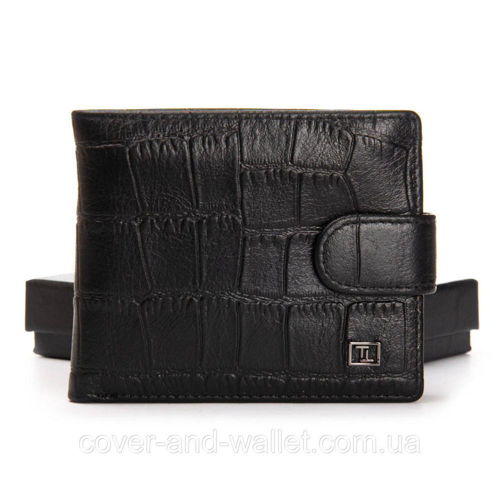 Стильный мужской кошелек с тиснением под крокодта из натуральной кожи BRETTON Киев - изображение 2