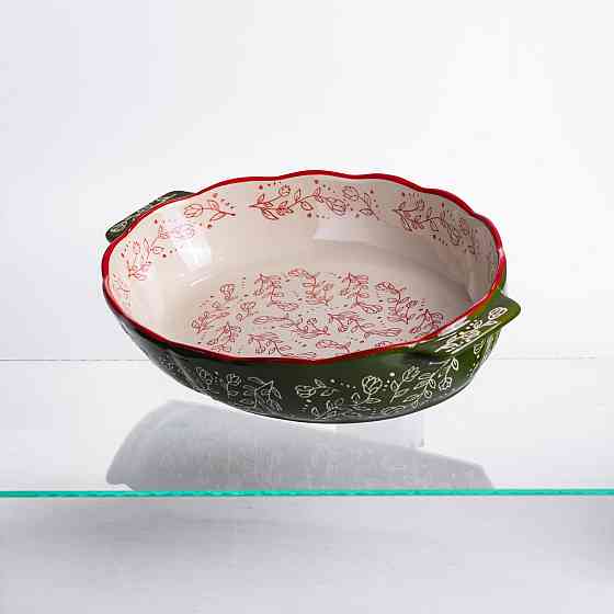 Yiwu Форма для запікання Vintage 35×22×5 (см) овальна з ручками Зелена HM05-03 Коломия