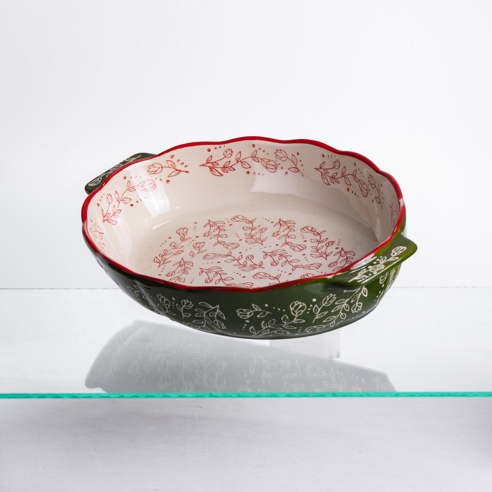 Yiwu Форма для запікання Vintage 35×22×5 (см) овальна з ручками Зелена HM05-03 Коломыя - изображение 5