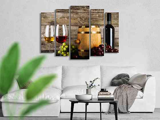 Модульна картина Вино Art-292_5 ( 80х118см ) Київ