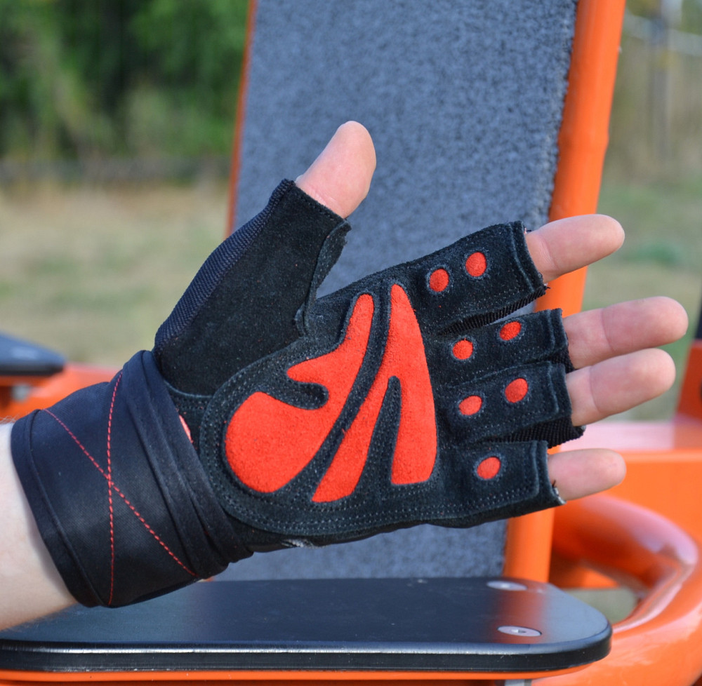 Рукавички для фітнесу MadMax MFG-568 Extreme 2nd edition Black/Red L Луцк - изображение 3
