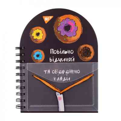 Блокнот Yes В6+ подвійна cпіраль з пластиковою кишенею Гусь крапка (151848) Вінниця