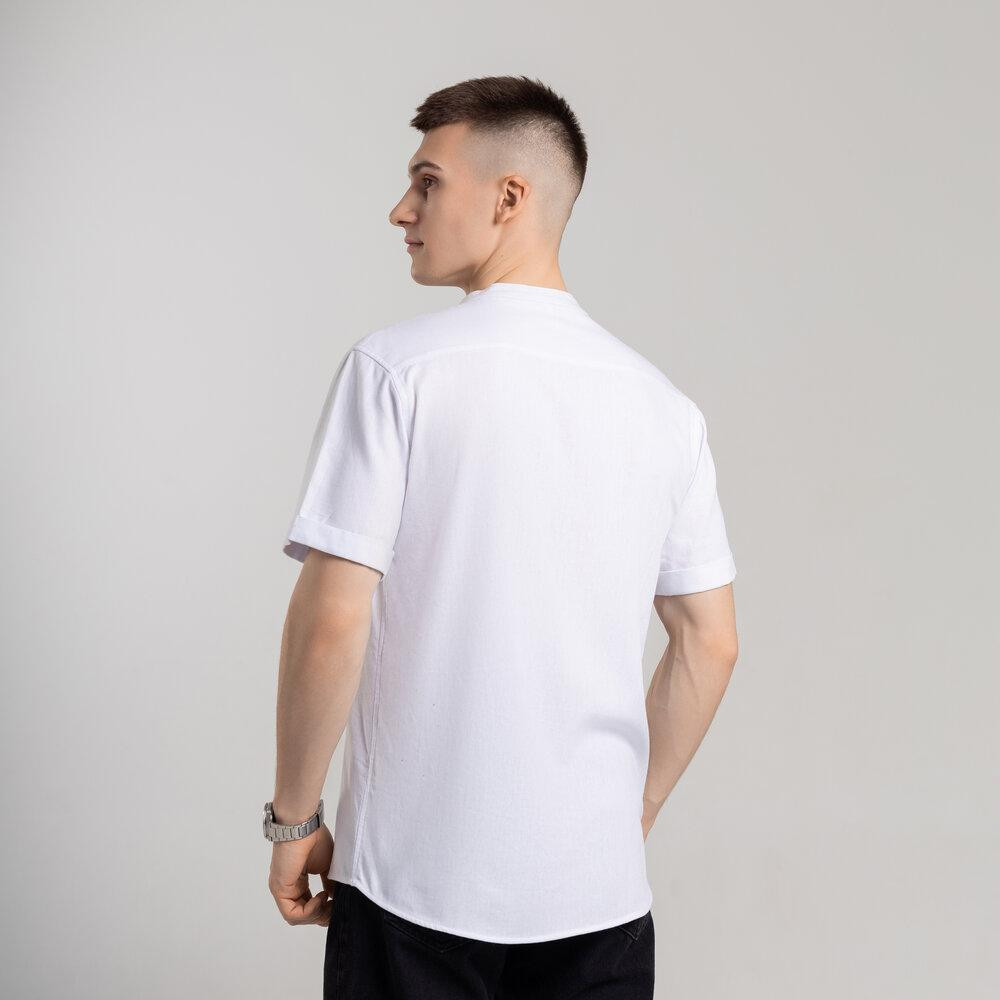 Мужская белая рубашка с коротким рукавом Pobedov Misto Киев - изображение 2