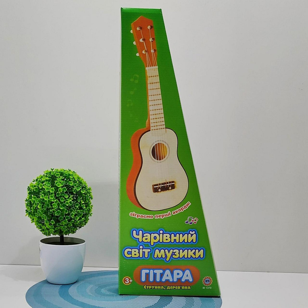 Гітара дерев'яна дитяча 6 струн 52см Синя (M 1370) Чернигов - изображение 7