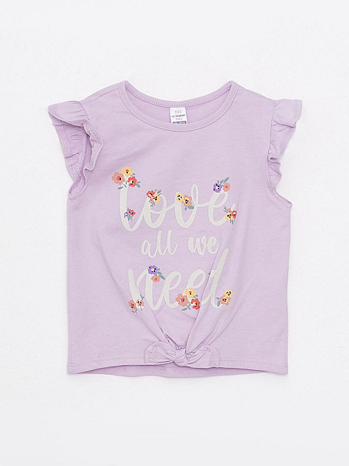 Дитяча Футболка для Дівчаток LC Waikiki Бузкова 12-18міс (80-86см) Київ - фото 4