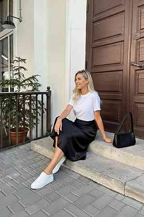 Жіноча спідниця атласна Чорний 42/44 Харків