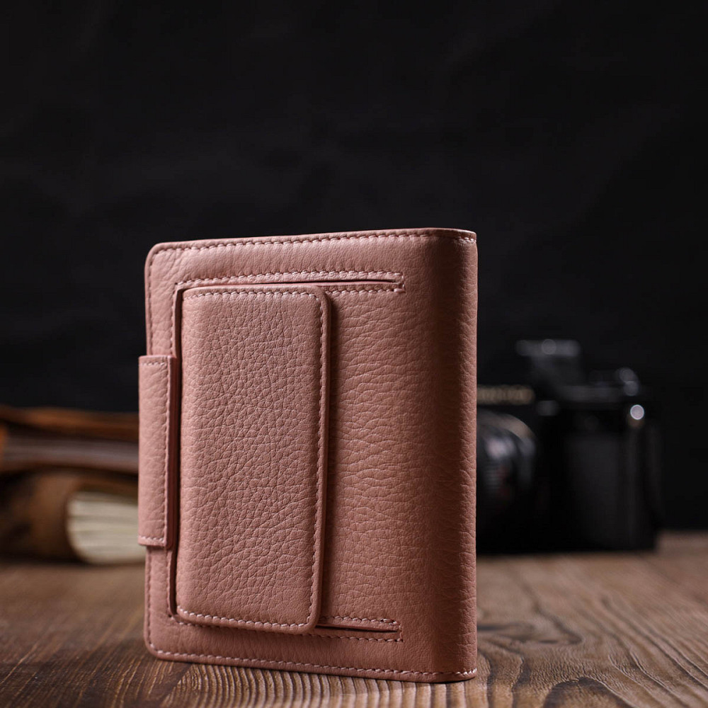 Практичный женский кошелек нежного цвета из натуральной кожи Tony Bellucci 22019 Пудровый Киев - изображение 10