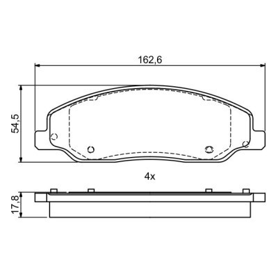 Гальмівні колодки Bosch 0986495406 Вінниця - фото 1