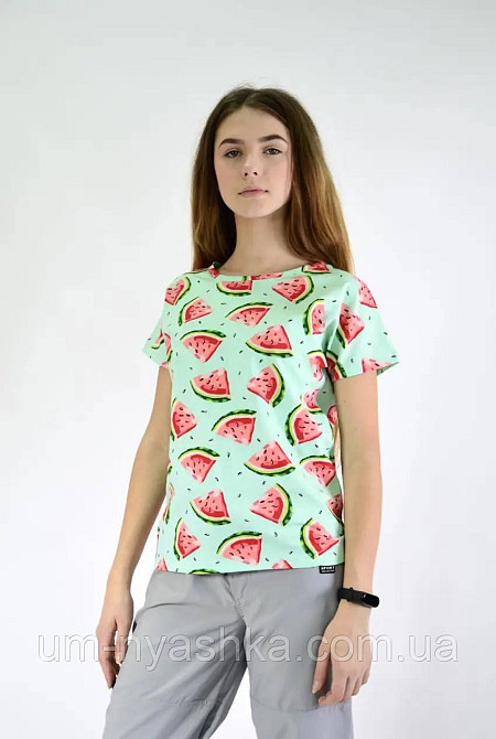 Підліткова футболка з кавунчиками р. 134-158 Кривий Ріг - фото 2