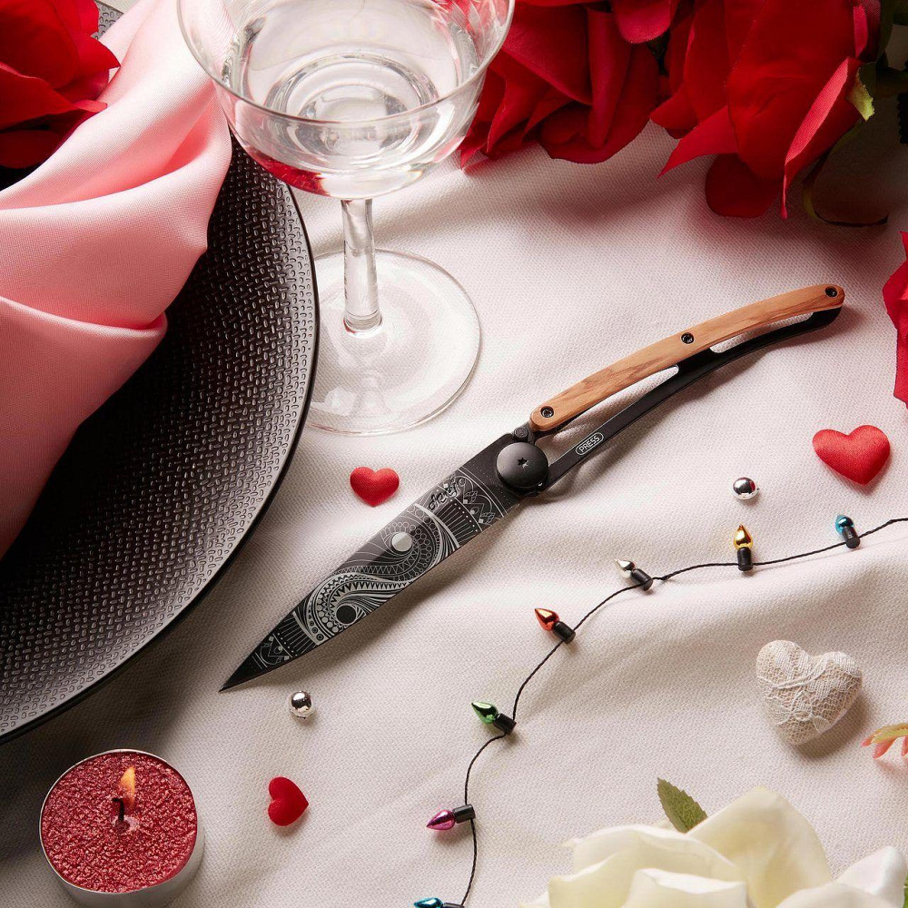 Универсальный Складной Нож с лазерной гравировкой Инь и Янь Deejo 