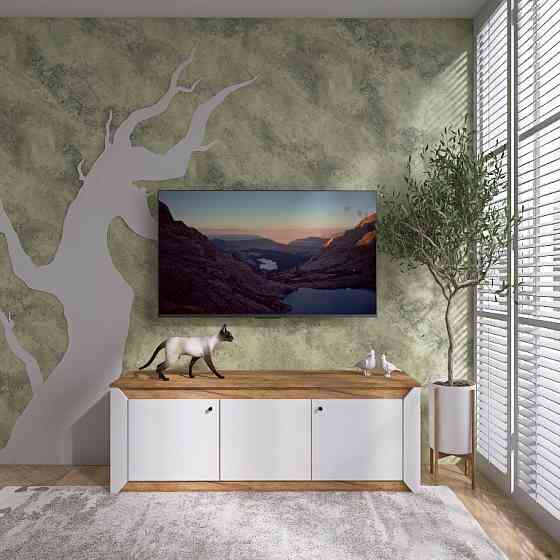 Тумба под телевизор Эверест Нордик ТВ-1500 Белый + Дуб крафт золотой (DTM-5541) Днепр