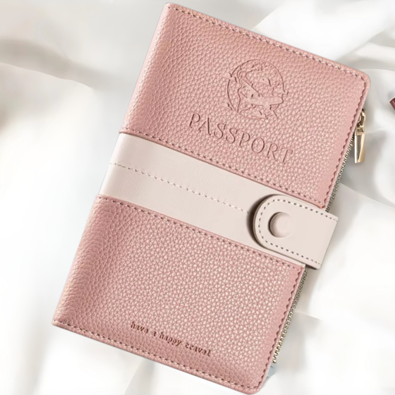 Обложка для паспорта, холдер дорожный для паспорта, удостоверения,банковских карт, билетов, документов,розовый Каменец-Подольский