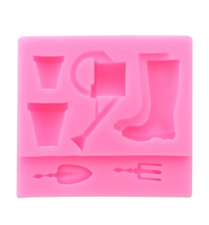 Молд кондитерский Садовые инструменты 75 на 70 мм розовый Киев - изображение 2