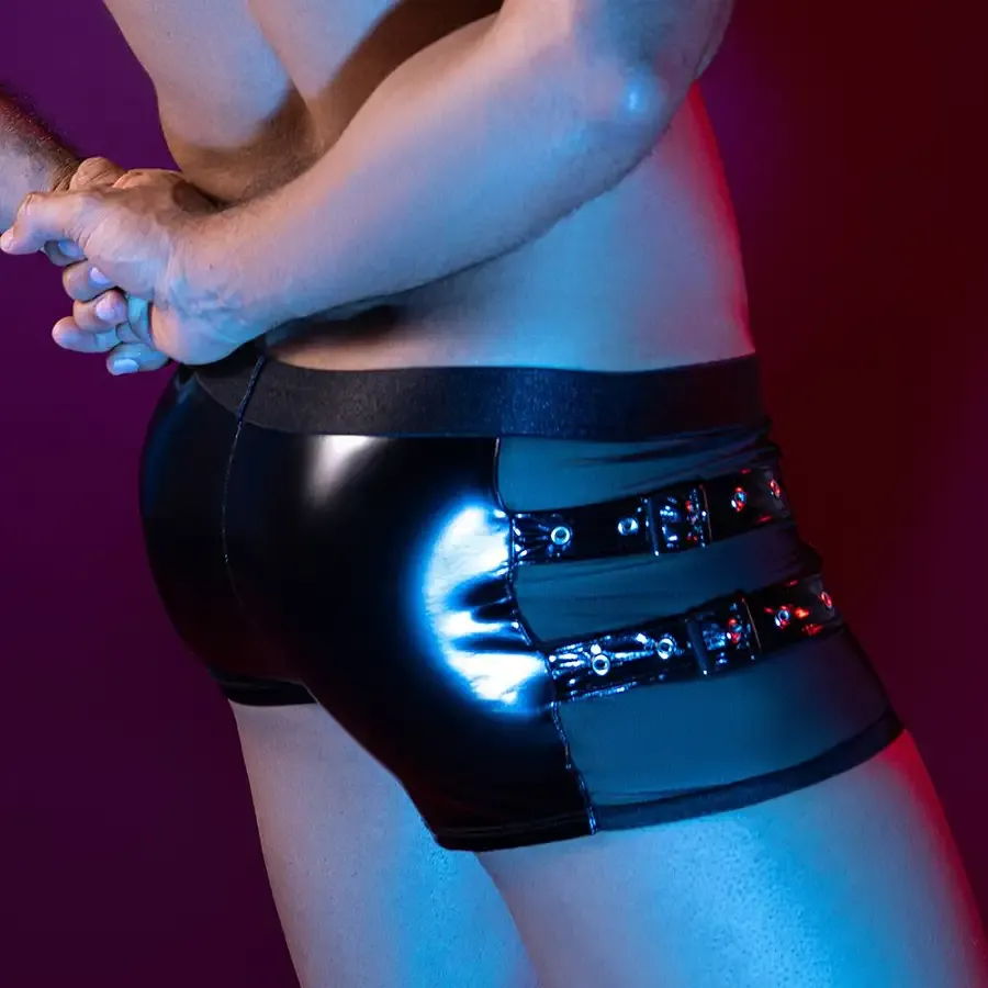 Еротичні чоловічі лакові труси зі шнурівкою JSY 9120T One Size Львів - фото 4