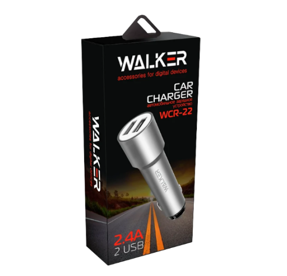 Автомобільний зарядний пристрій WALKER WCR-22 2USB 1,0А+2,4A чорний Житомир