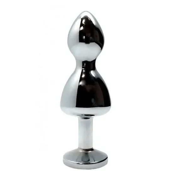 Металева анальна пробка Wooomy Lollypop Double Ball Metal Plug Blue L діаметр 3,5 см, довжина 10,5см Львів