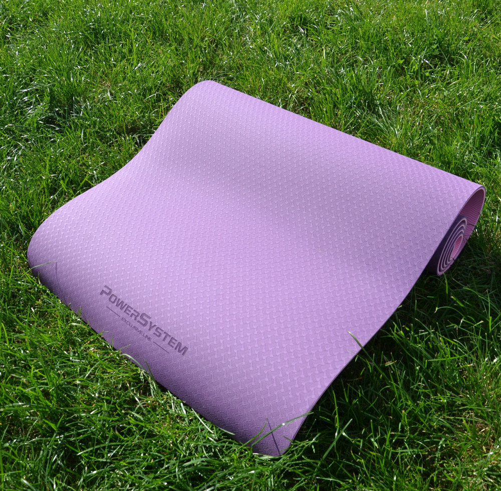 Килимок для йоги та фітнесу Power System PS-4060 TPE Yoga Mat Premium Purple (183х61х0.6) Луцьк - фото 5