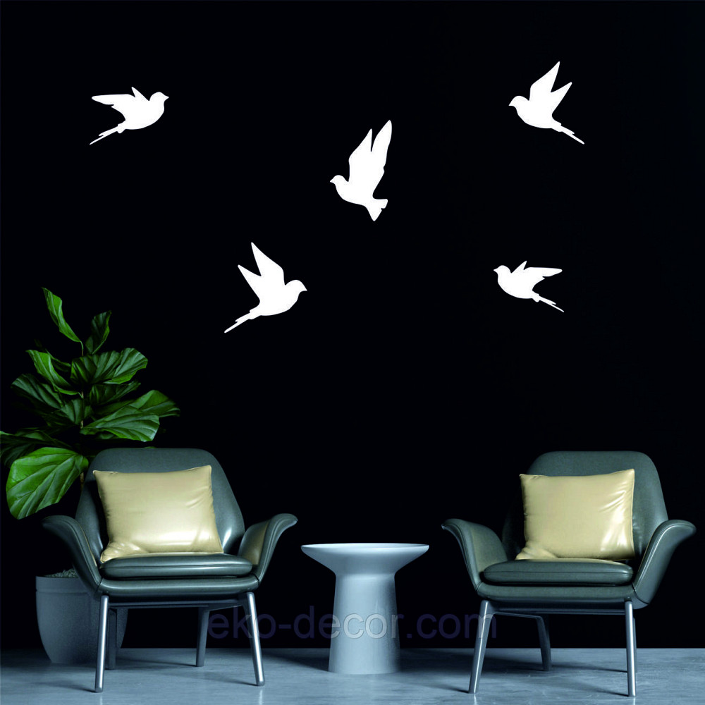 Декоративное настенное Панно «Птичка» Декор на стену(цена за 1шт) 20*18 см, Белый Киев - изображение 8