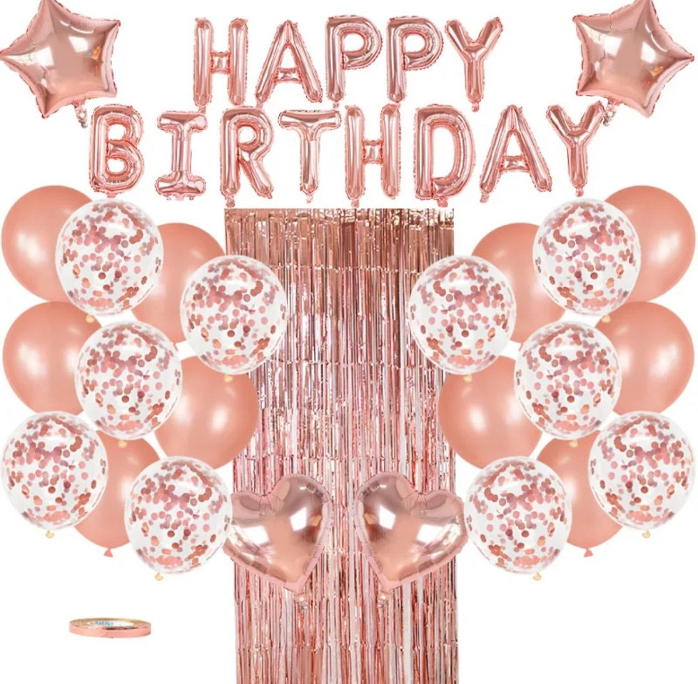 Набір для фотозони рожеве золото Київ - фото 3