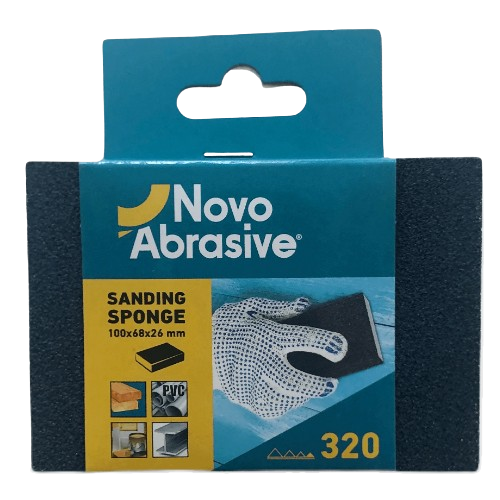 Губка шліфувальна 100*68*26мм P320 NovoAbrasive Житомир