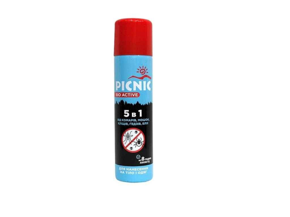 Аэрозоль от комаров и клещей Picnic Bio Active 5в1 125мл ТМ PICNIC Киев - изображение 1