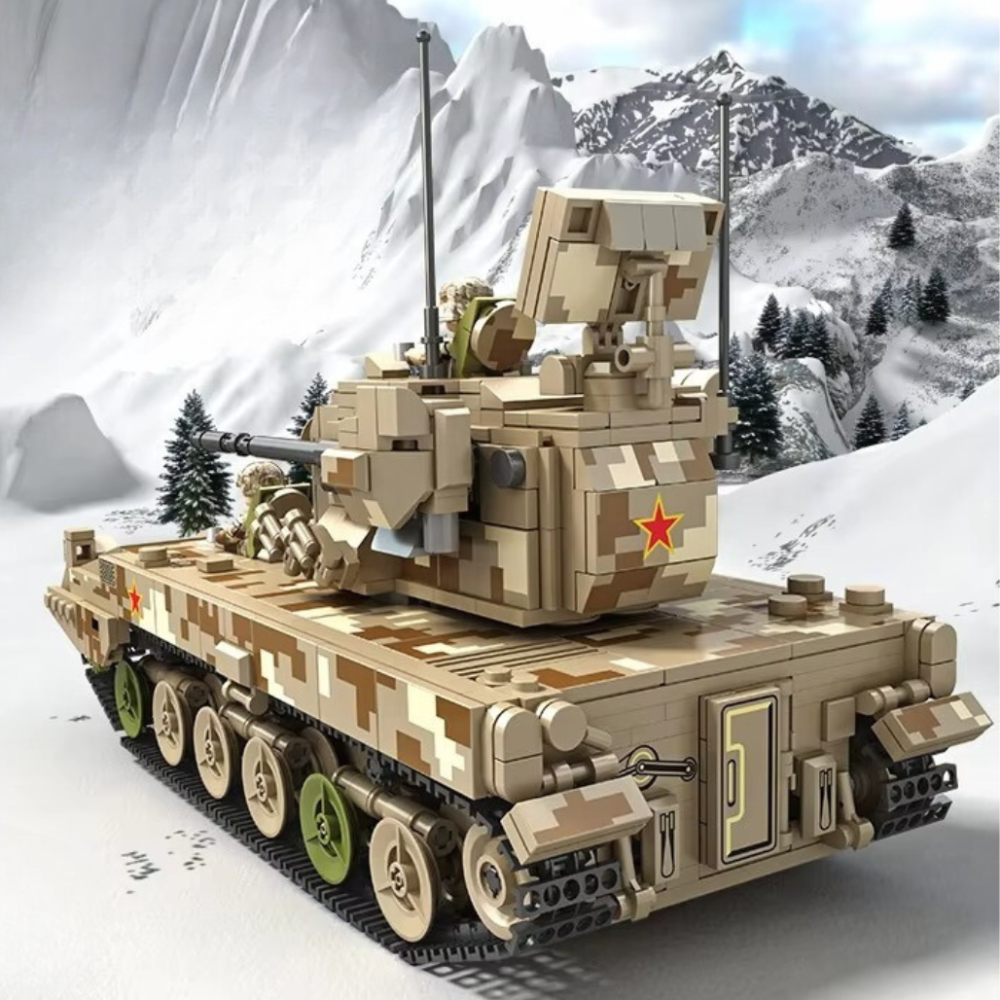 Конструктор детский игровой.Зенитная установка танк военный  1270 детали, хаки Каменец-Подольский - изображение 3