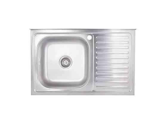 Мийка накладна 500х800х160мм 1 5080-L, Satin 0,6мм BRIN5080LSAT06 ТМ Brinex Киев