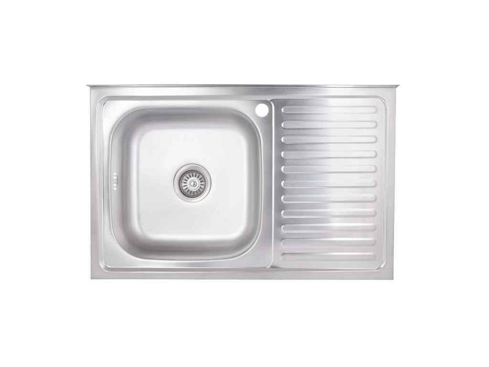 Мийка накладна 500х800х160мм 1 5080-L, Satin 0,6мм BRIN5080LSAT06 ТМ Brinex Киев - изображение 1