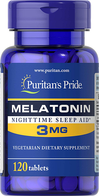 Мелатонін Puritan's Pride Melatonin 3 mg, 120 таблеток Луцьк - фото 1