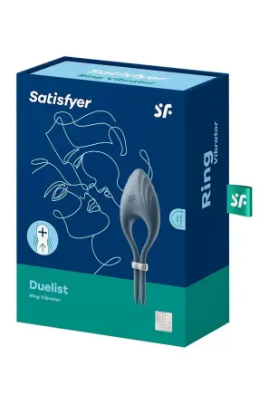 Ерекційне віброкільце-ласо Satisfyer Duelist Dark Blue, 10 режимів, потужний мотор Львів