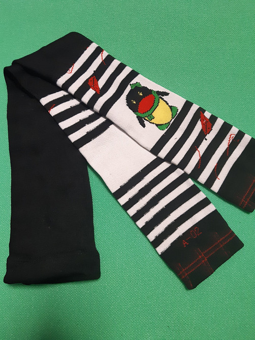 Теплые лосины детские в полоску - длина от низа попы к пятке 45см, 82%хлопок, 15%спандекс, 3%эластан Київ - фото 1