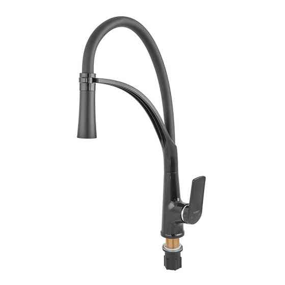 Змішувач для кухні Plamix Lucas-017 SET BLACK REFL.Black з підведенням   ( PM0717 ) 38898 Харьков