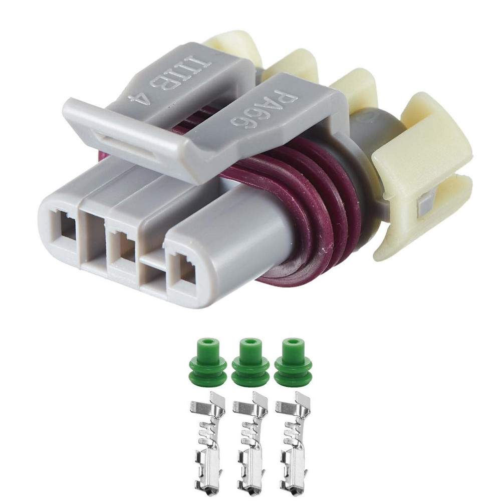 Роз'єм конектор 3-кон., Дат, Абсолютн, Давления, Дат, Кривошипа, Катушка Зажигания, Сірий, 12129946, Buick, Cadillac, Chevrolet Київ - фото 1
