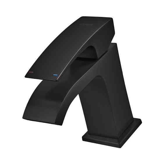 Чёрный смеситель для умывальника Koer KB-12007-05 (модель KR3443) Харьков