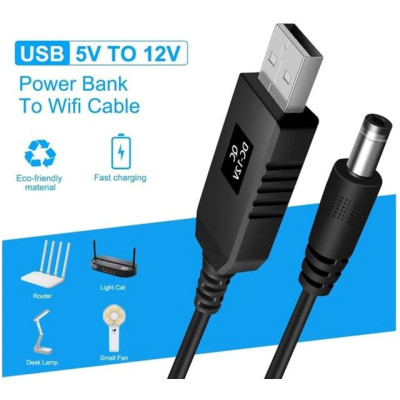 Кабель живлення USB to DC 5.5x2.1mm 12V 1.0m Dynamode (DM-USB-DC-5.5x2.1-12V) Вінниця - фото 7