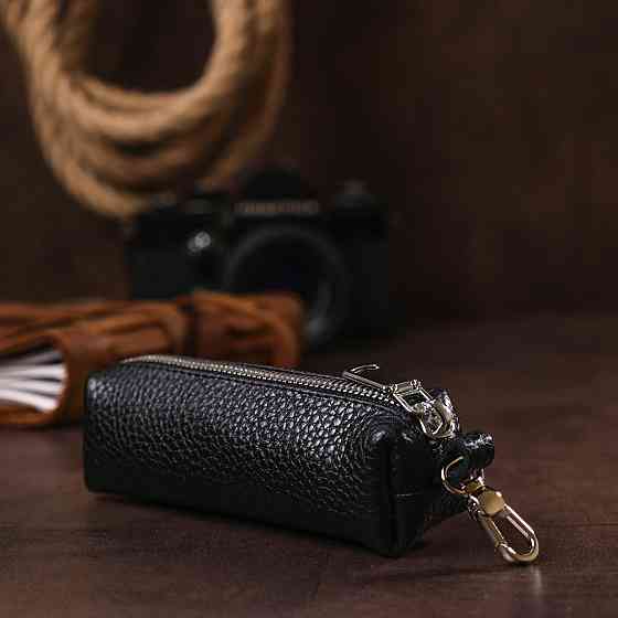 Кожаная ключница унисекс Shvigel 16536 Черный Киев