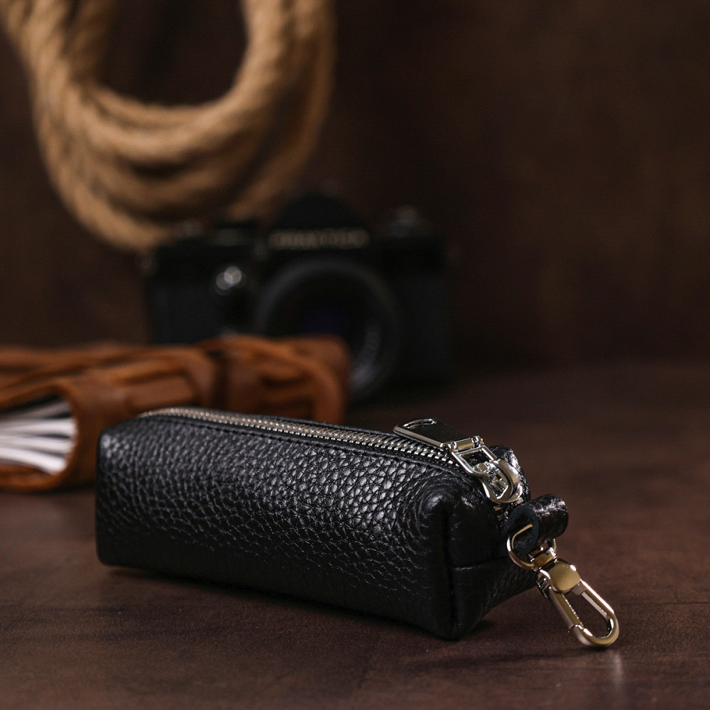 Кожаная ключница унисекс Shvigel 16536 Черный Киев - изображение 1