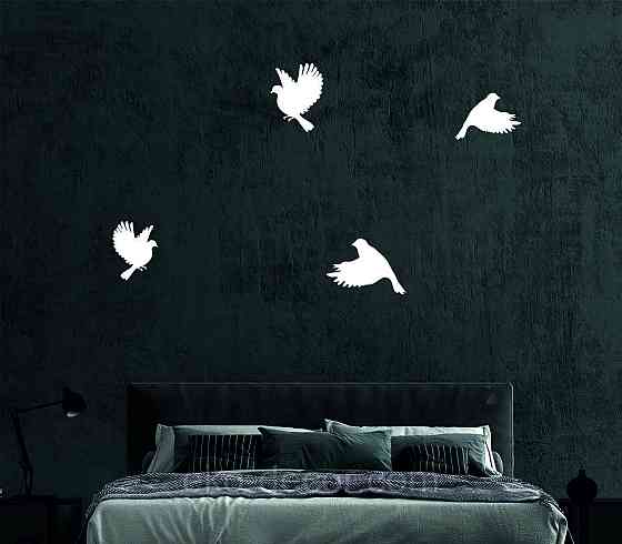 Декоративное настенное Панно «Птичка» Декор на стену(цена за 1шт) 30*21 см, Белый Киев