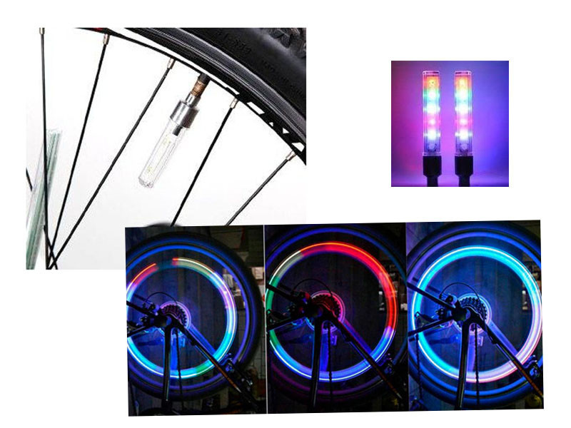 Светодиодные колпачки для колес велосипеда, авто на ниппель пара Feel Fit цветные Бровары - изображение 1