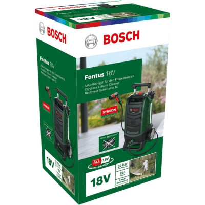 Мойка высокого давления Bosch Fontus 18V, 18V, 20бар, 386л/час (без АКБ и ЗУ) (0.600.8B6.102) Винница - изображение 7