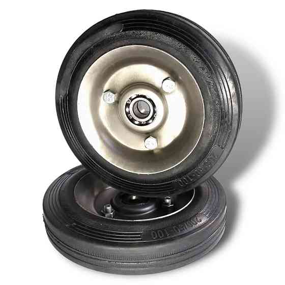 Колесо для візка діаметр 200 мм внутрішній діаметр 20 мм - 2 підшипники, метал Харків