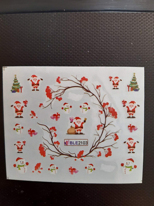 Новогодние наклейки на ногти Киев - изображение 1