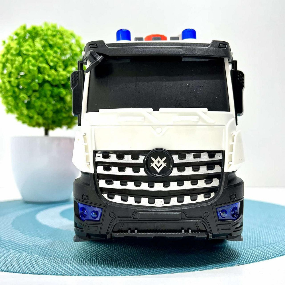 Евакуатор машинка світло звук інерційний механізм рухомий кран Блакитний (687-56C) Чернігів - фото 8