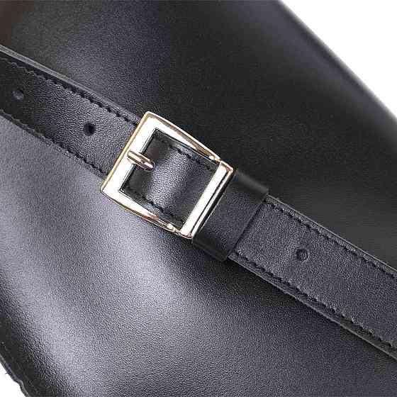 Кожаная универсальная женская бананка Shvigel 16383 Черный Киев