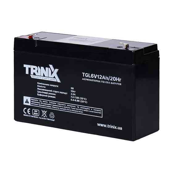 Акумуляторна батарея гелева 6В 12Аг Trinix TGL6V12Ah/20Hr GEL (44-00073) Київ