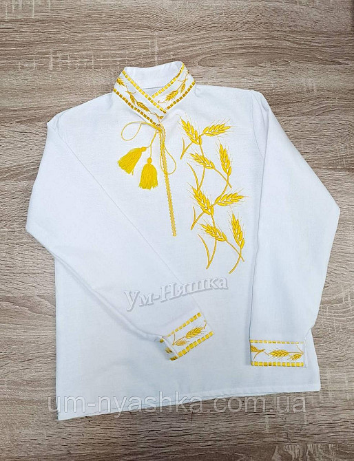 Хлопчача натуральна вишиванка "Колоски" 104-152 Кривий Ріг - фото 3