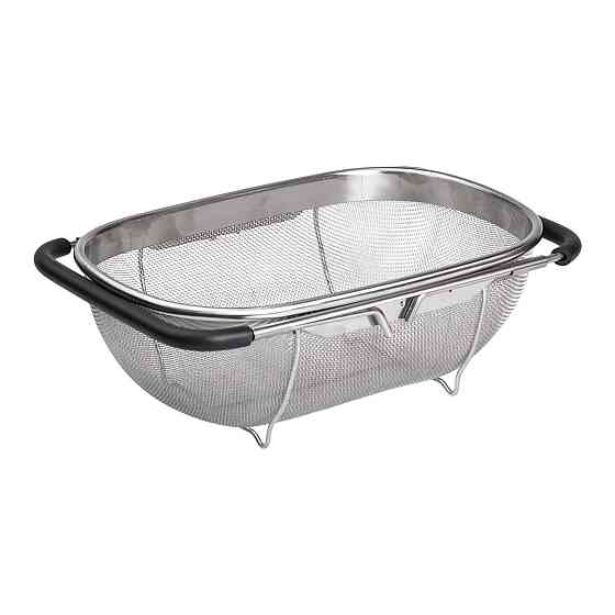 Zhongjing Друшляк сито на раковину для миття овочів та фруктів 29х19х10 см з нержавіючої сталі Киев