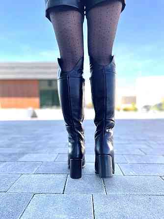 Stepter Ботфорты женские STEPTER черные натуральная кожа зима евро-хутро 36р.38р.40р. (3905) Коломия